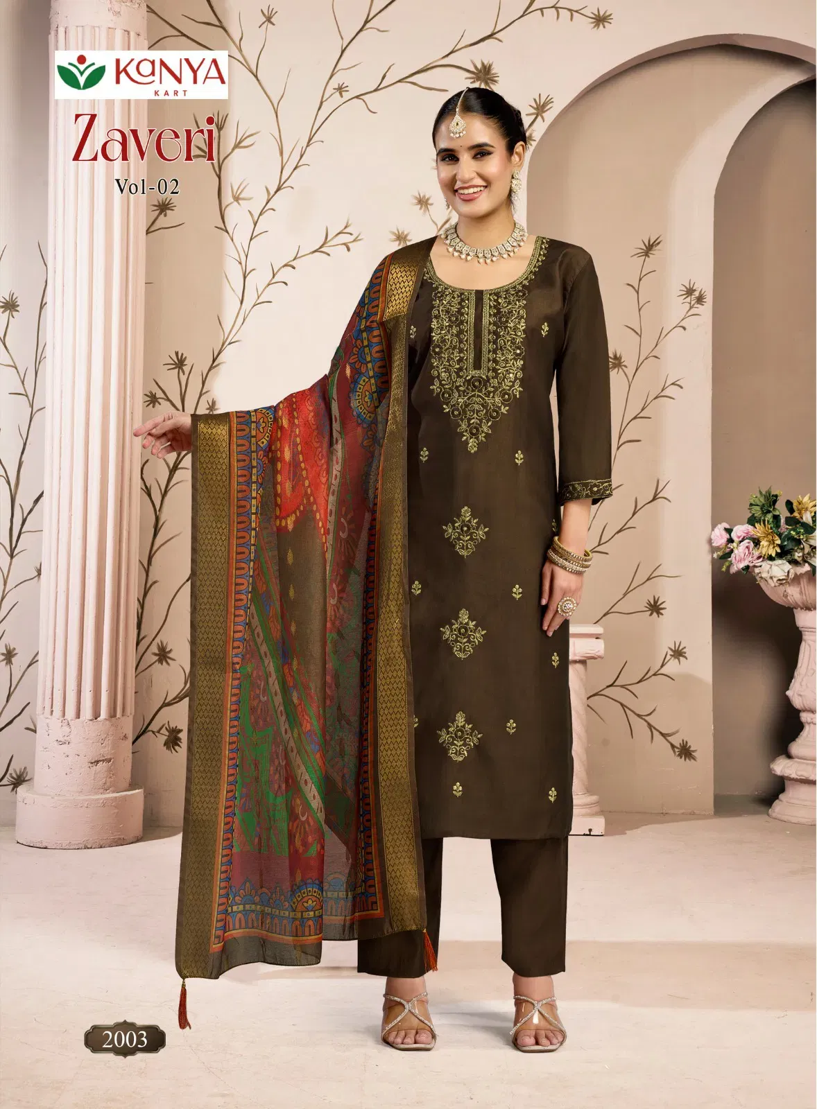 Kanya Zaveri Vol 2 Gadwal Embroidery Kurti Set Collection Wholesale 7 Stylish Kanya Zaveri Vol 2 Gadwal Embroidery Kurti Set Collection Wholesale 2026