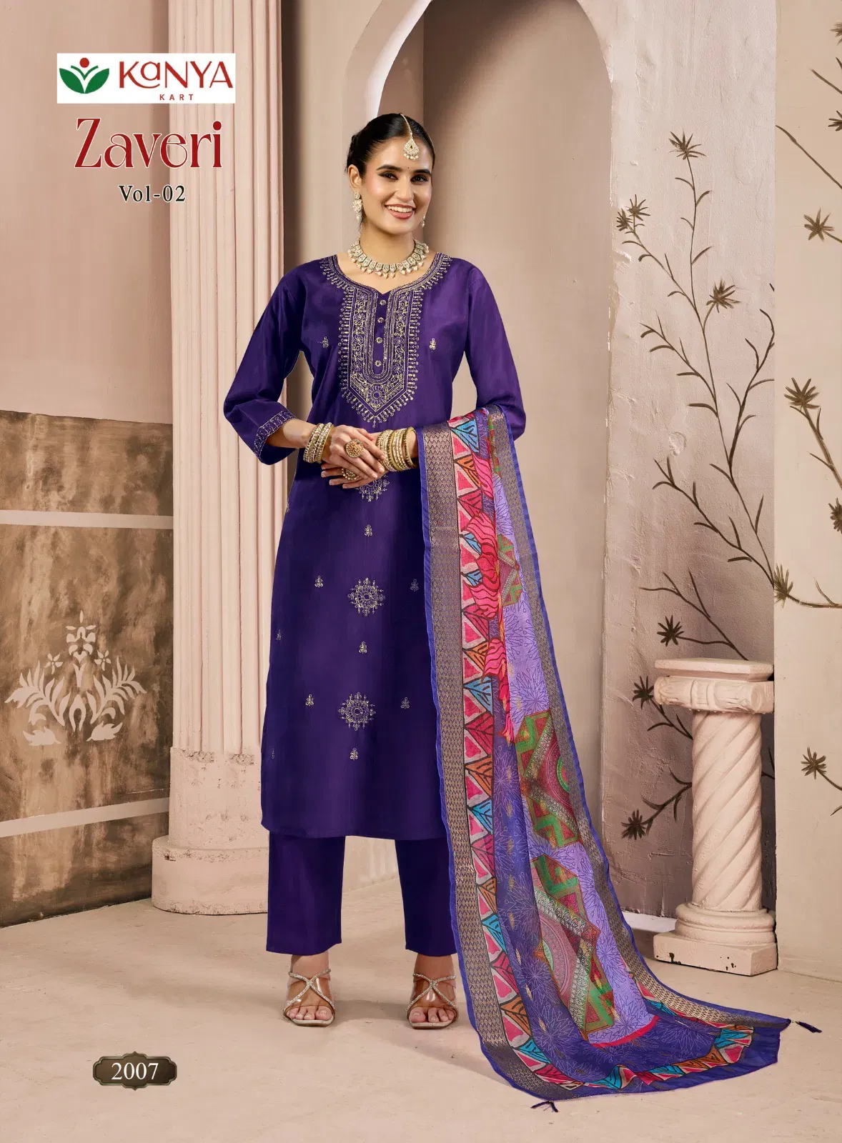 Kanya Zaveri Vol 2 Gadwal Embroidery Kurti Set Collection Wholesale 10 Stylish Kanya Zaveri Vol 2 Gadwal Embroidery Kurti Set Collection Wholesale 2026
