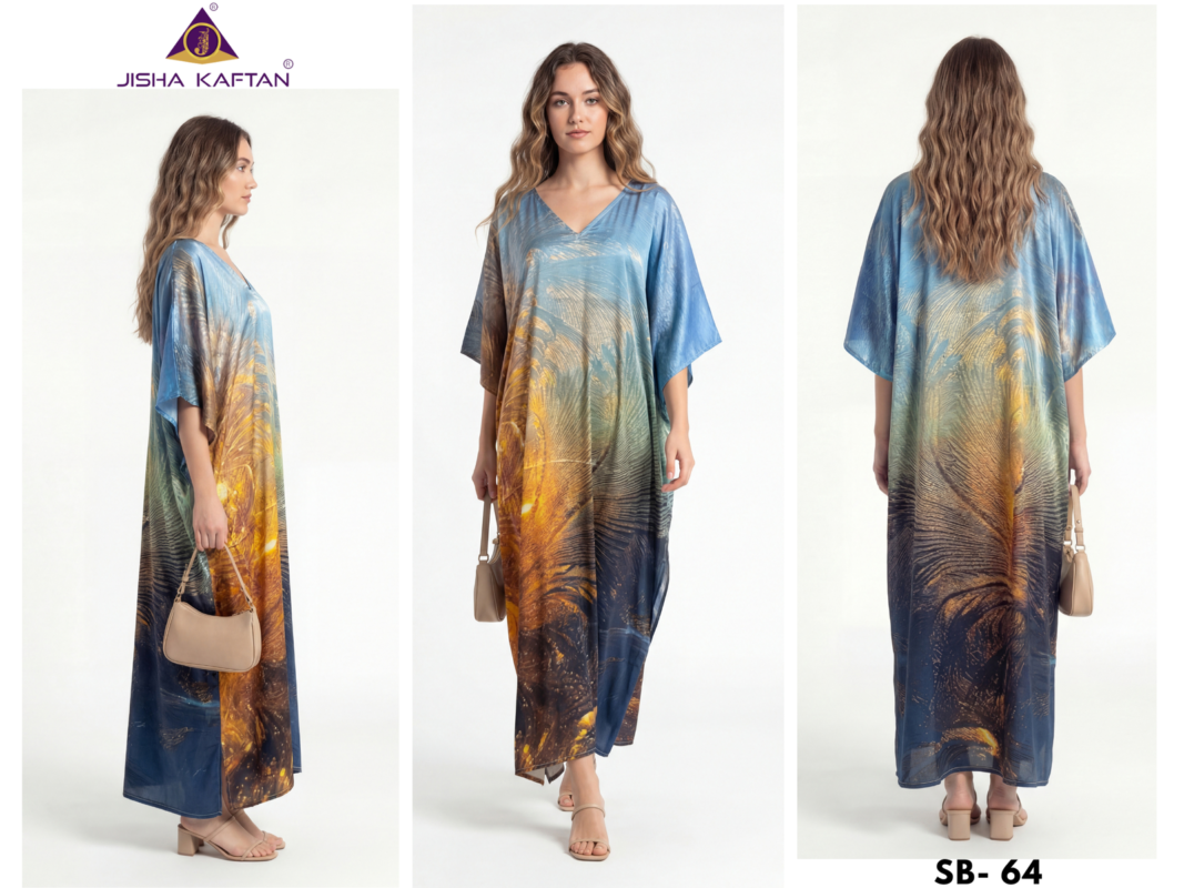Stylish Jisha Kaftan Satin Breeze Vol 8 Digital Printed Japan Satin Kaftan Collection Wholesale 2026 9 Stylish Jisha Kaftan Satin Breeze Vol 8 Digital Printed Japan Satin Kaftan Collection Wholesale 2026