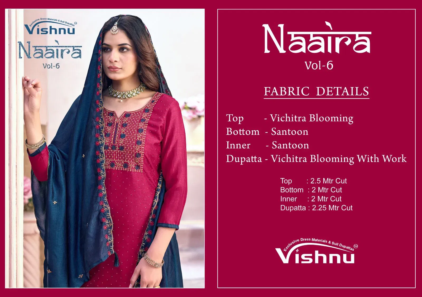 Vishnu Naaira Vol 6 Vichitra Blooming With Work Dress Material Wholesale 14 Buy Vishnu Naaira Vol 6 Vichitra Blooming With Work Dress Material Wholesale 2026