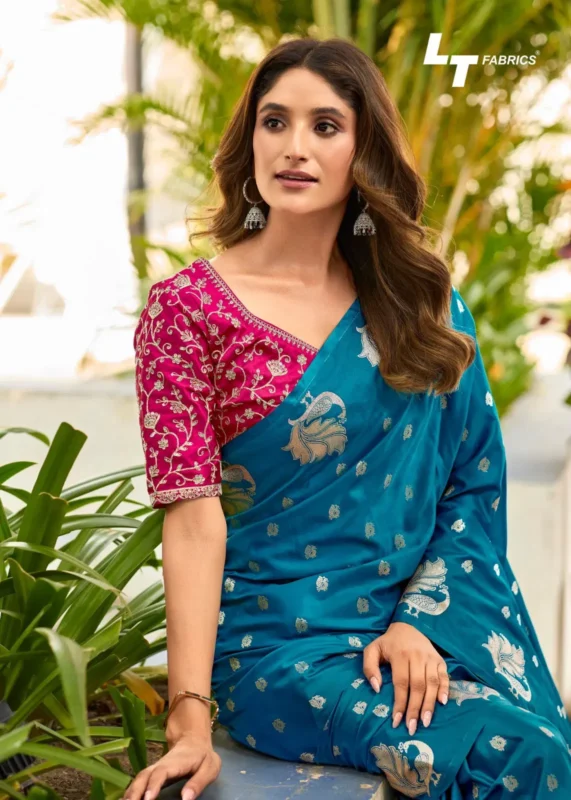 Beautiful Lt Kontina Satin Silk With Embroidery Work Fancy Saree Collection Wholesale 2026