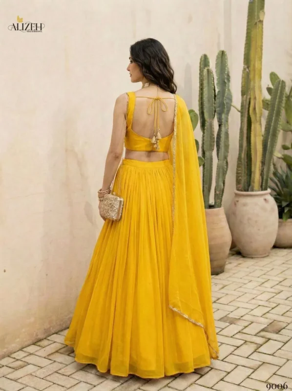Buy Alizeh 9006 And 9007 Georgette Designer Wear Lehenga Choli Collection Wholesale 2026