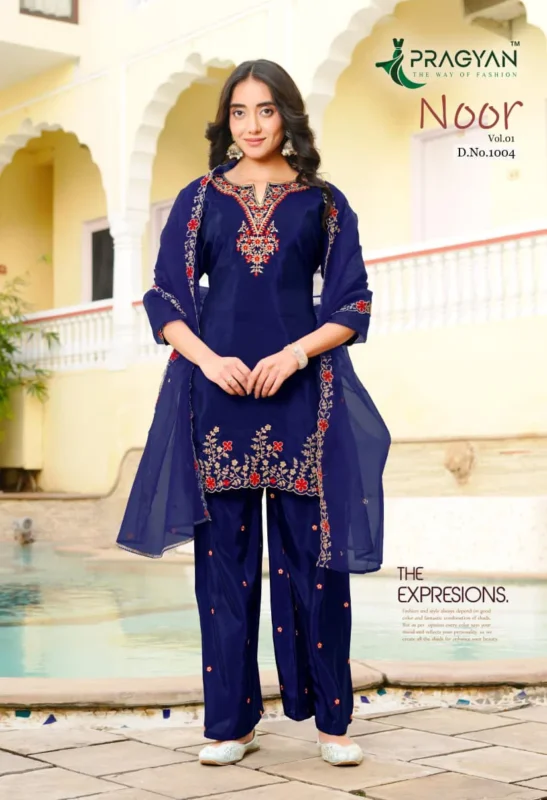 Beautiful Pragyan Noor Vol 1 HO Silk Fancy Embroidery Kurti Bottom With Dupatta Wholesale 2026