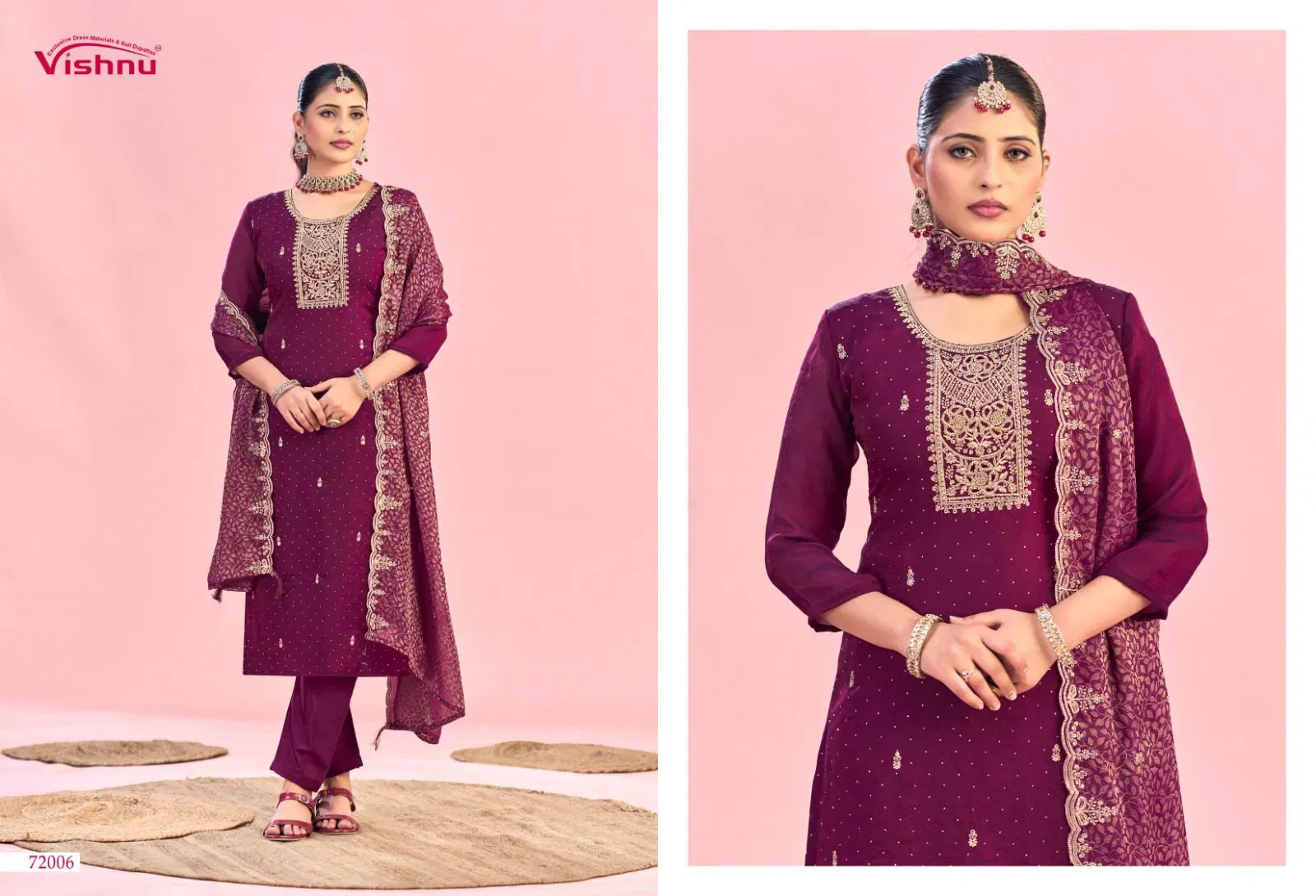 Vishnu Haniya Nc Moss With Zarkan Work Dress Material Collection Wholesale 5 Vishnu Haniya Nc Moss With Zarkan Work Dress Material Collection Wholesale