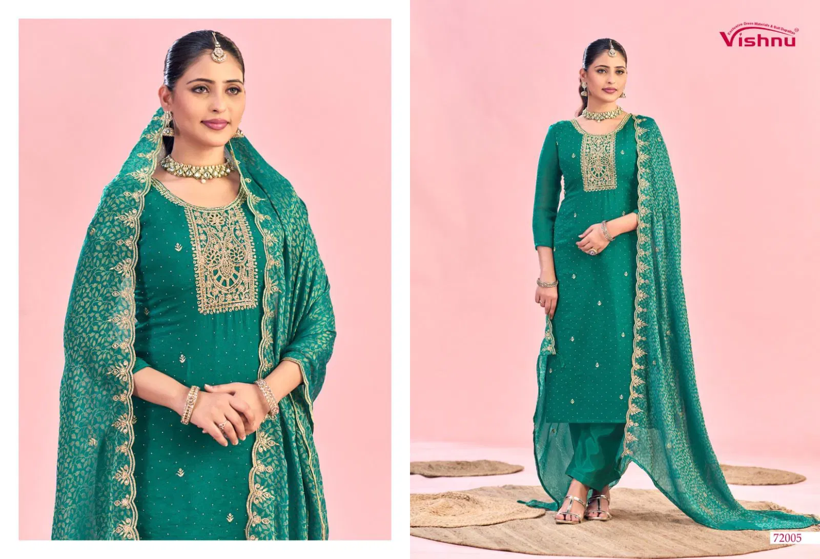Vishnu Haniya Nc Moss With Zarkan Work Dress Material Collection Wholesale 6 Vishnu Haniya Nc Moss With Zarkan Work Dress Material Collection Wholesale