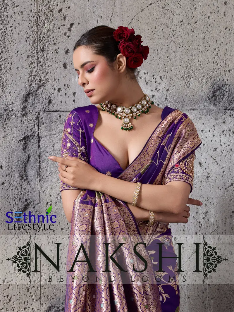 Sethnic Nakshi Banarasi Silk Sequence Work Saree Collection Wholesale