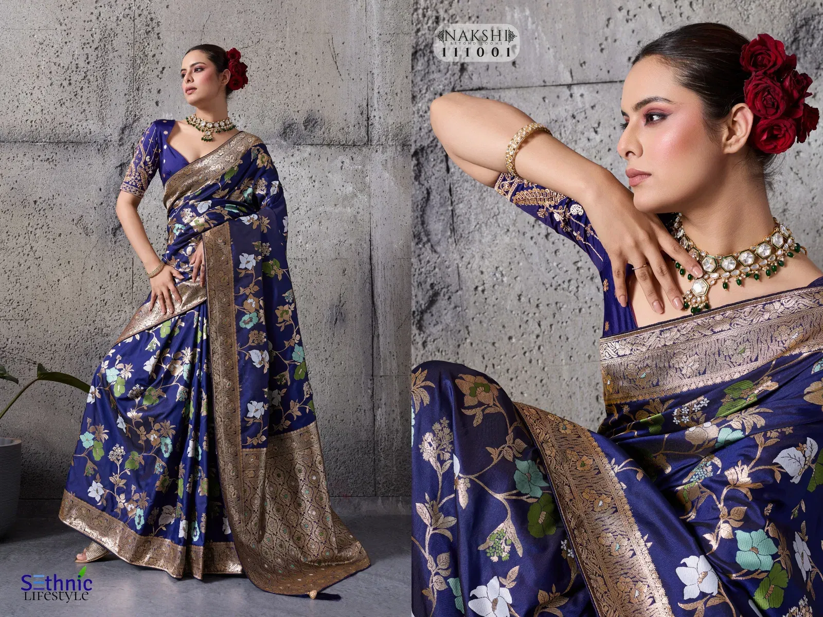 Sethnic Nakshi Banarasi Silk Sequence Work Saree Collection Wholesale 5 Sethnic Nakshi Banarasi Silk Sequence Work Saree Collection Wholesale