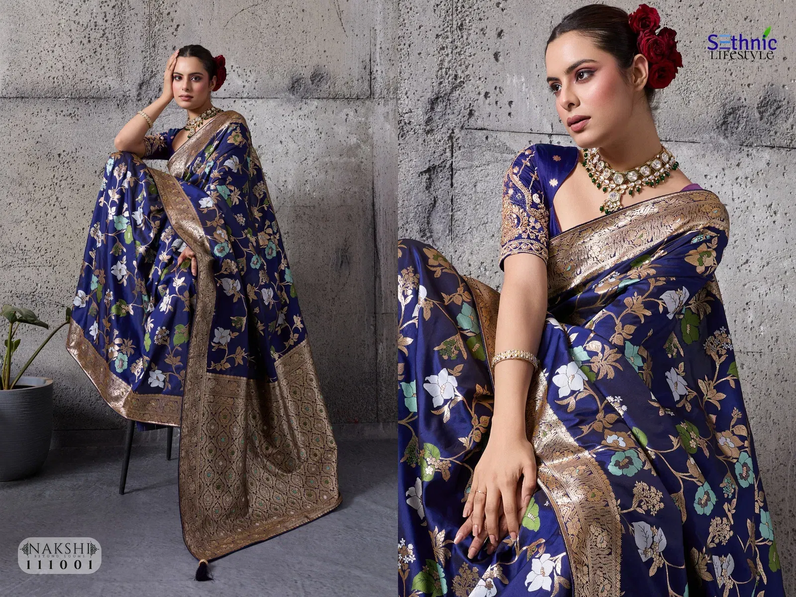 Sethnic Nakshi Banarasi Silk Sequence Work Saree Collection Wholesale 8 Sethnic Nakshi Banarasi Silk Sequence Work Saree Collection Wholesale