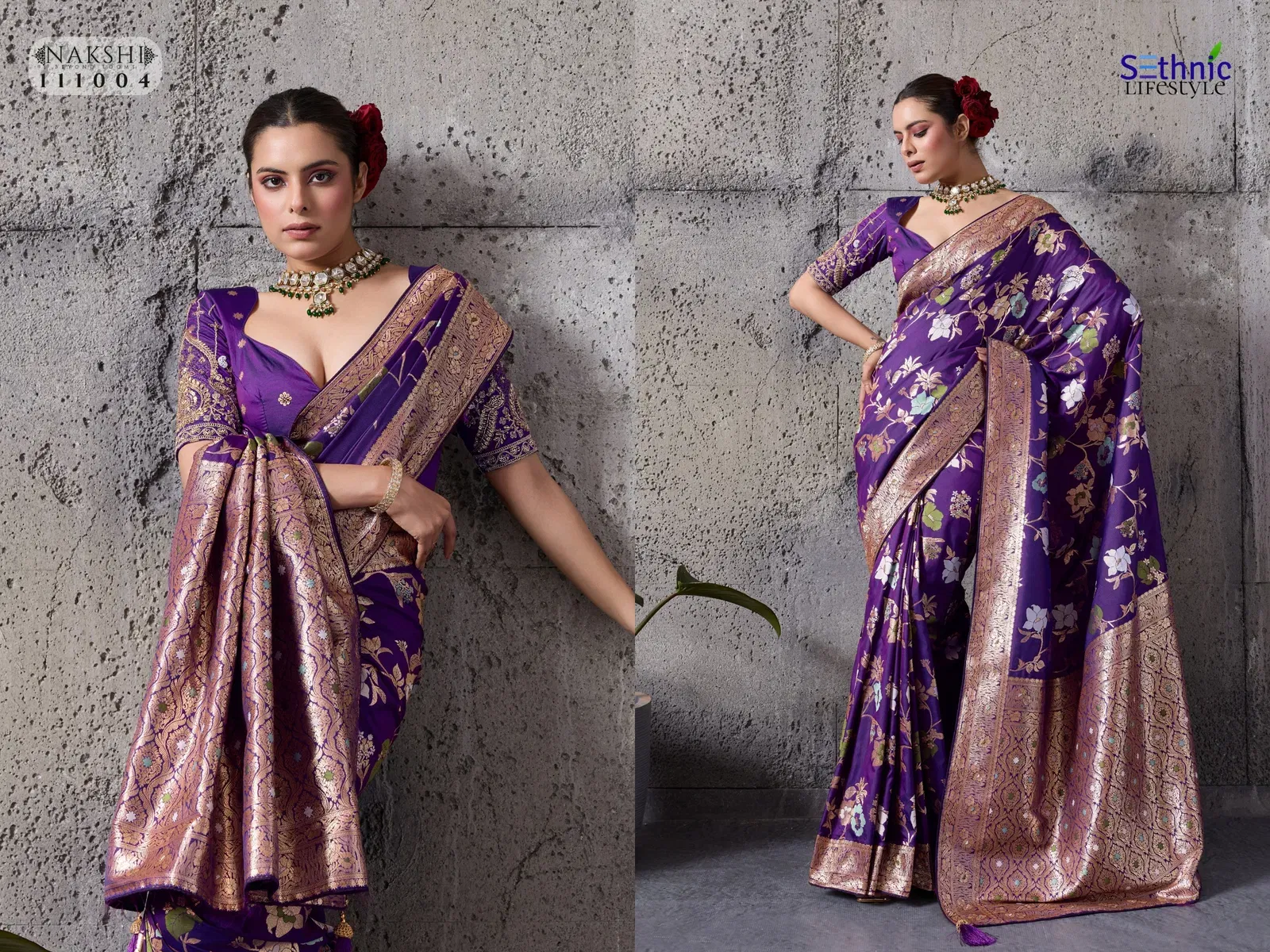 Sethnic Nakshi Banarasi Silk Sequence Work Saree Collection Wholesale 12 Sethnic Nakshi Banarasi Silk Sequence Work Saree Collection Wholesale