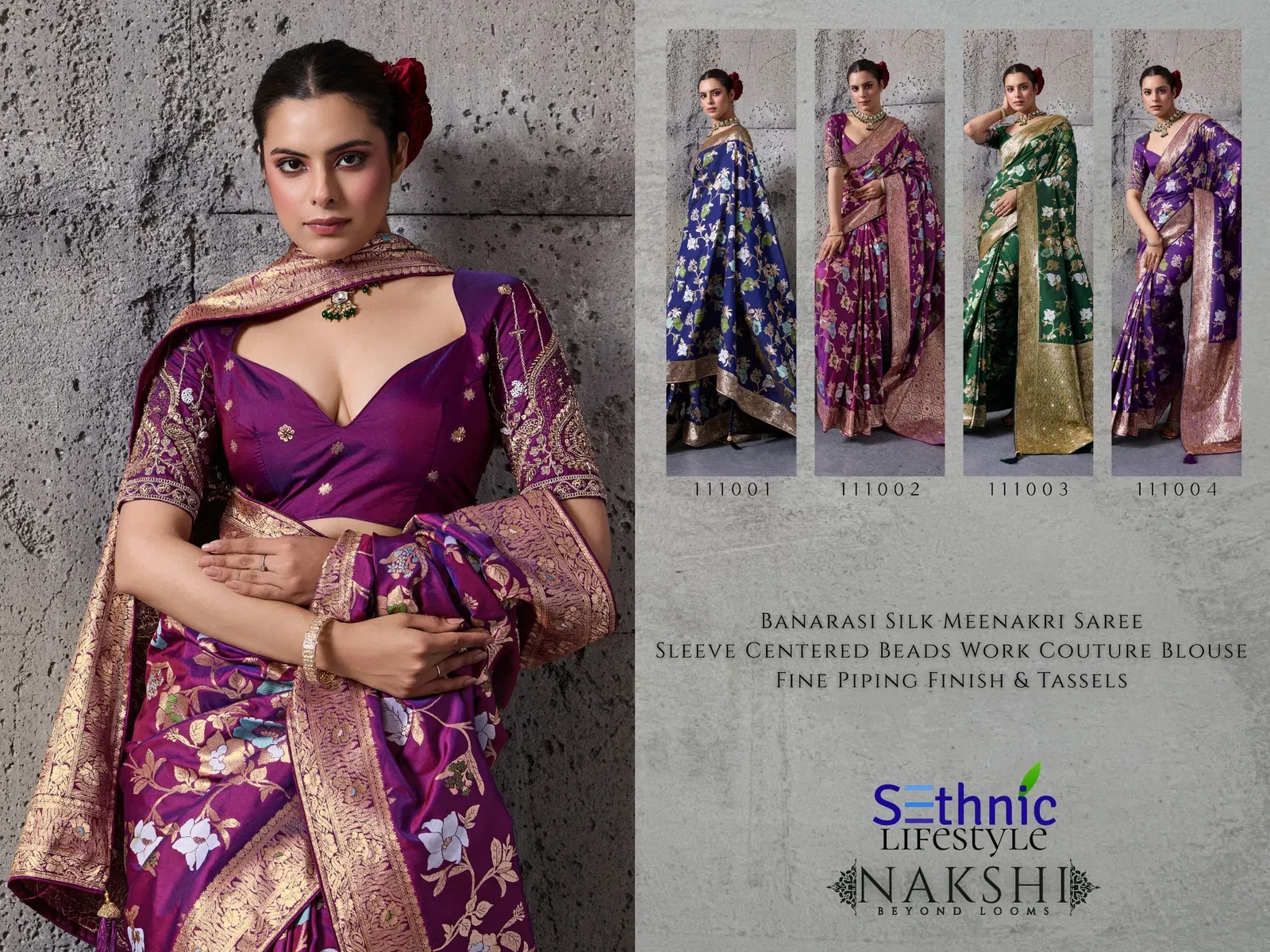 Sethnic Nakshi Banarasi Silk Sequence Work Saree Collection Wholesale 13 Sethnic Nakshi Banarasi Silk Sequence Work Saree Collection Wholesale