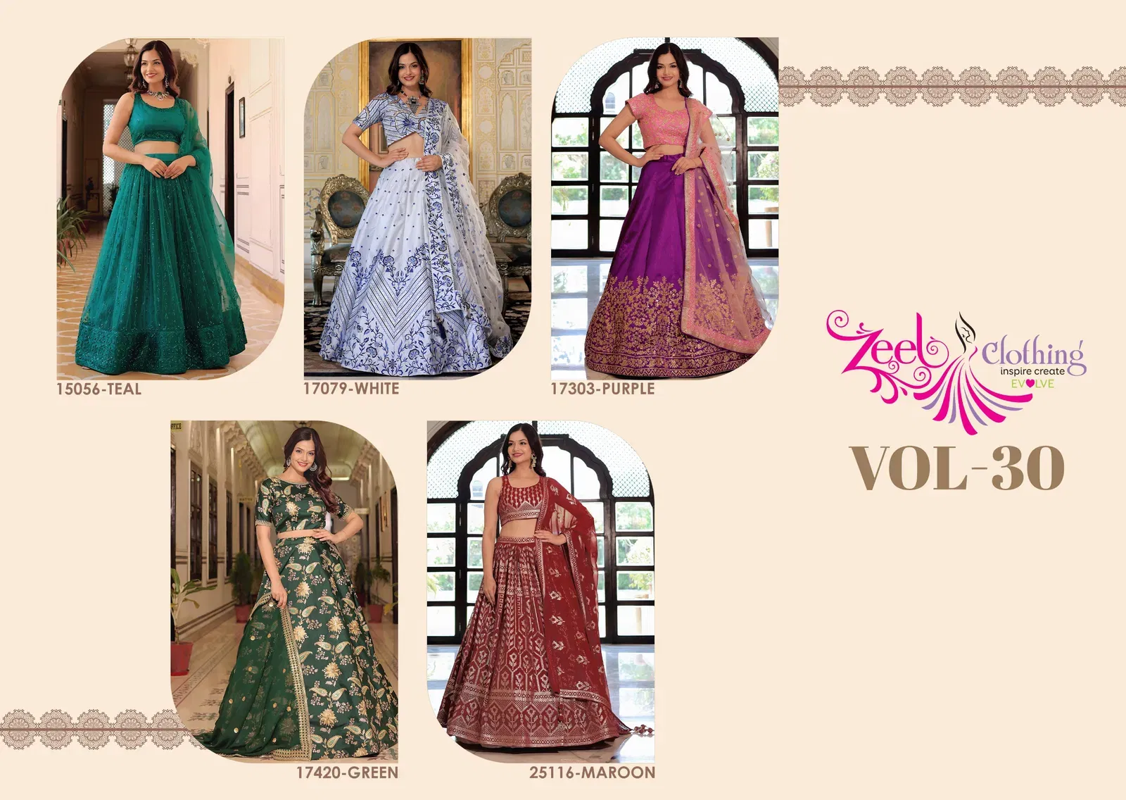 Zeel Vol 30 Georgette With Embroidery Work Lehenga Choli Collection Wholesale 11 Zeel Vol 30 Georgette With Embroidery Work Lehenga Choli Collection Wholesale