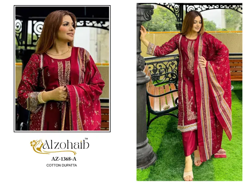 Alzohaib Az 1368 A To C Chiffon Dupatta Cotton Pakistani Salwar Kameez Wholesale 4 Buy Alzohaib Az 1368 A To C Chiffon Dupatta Cotton Pakistani Salwar Kameez Wholesale 2026