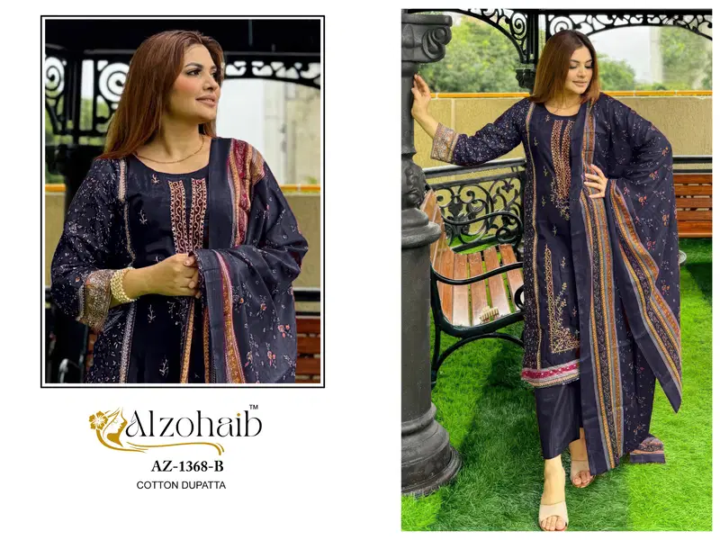 Alzohaib Az 1368 A To C Chiffon Dupatta Cotton Pakistani Salwar Kameez Wholesale 5 Buy Alzohaib Az 1368 A To C Chiffon Dupatta Cotton Pakistani Salwar Kameez Wholesale 2026