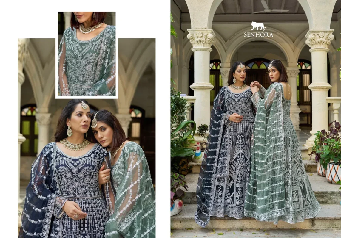 Buy Senhora Mehfil 03 Pure Butterfly Net Designer Gown With Dupatta Collection Wholesale 2026 2 Buy Senhora Mehfil 03 Pure Butterfly Net Designer Gown With Dupatta Collection Wholesale 2026