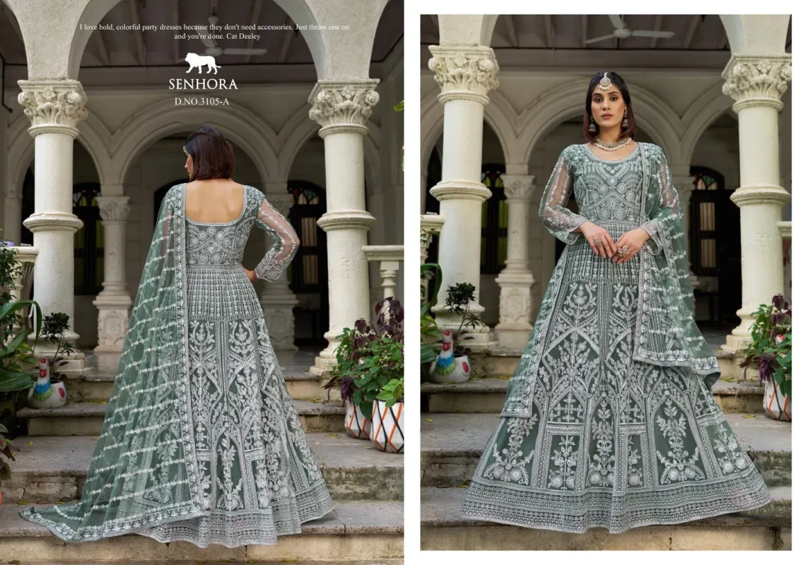 Buy Senhora Mehfil 03 Pure Butterfly Net Designer Gown With Dupatta Collection Wholesale 2026 3 Buy Senhora Mehfil 03 Pure Butterfly Net Designer Gown With Dupatta Collection Wholesale 2026