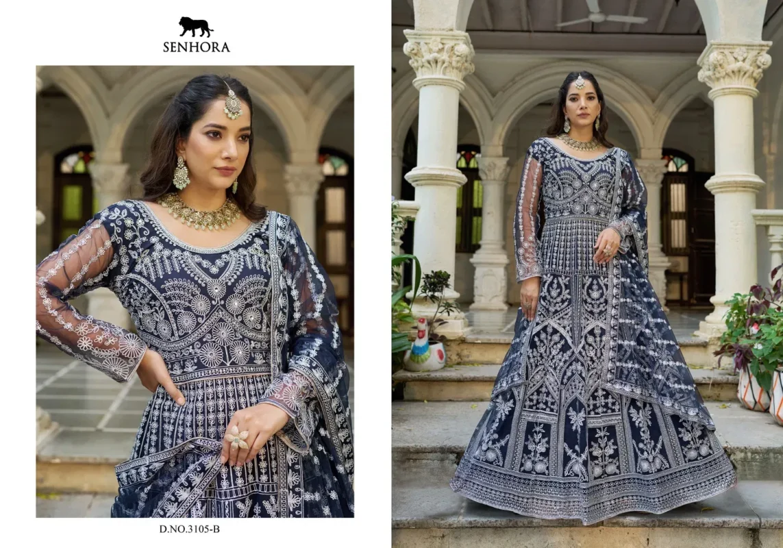 Buy Senhora Mehfil 03 Pure Butterfly Net Designer Gown With Dupatta Collection Wholesale 2026 7 Buy Senhora Mehfil 03 Pure Butterfly Net Designer Gown With Dupatta Collection Wholesale 2026