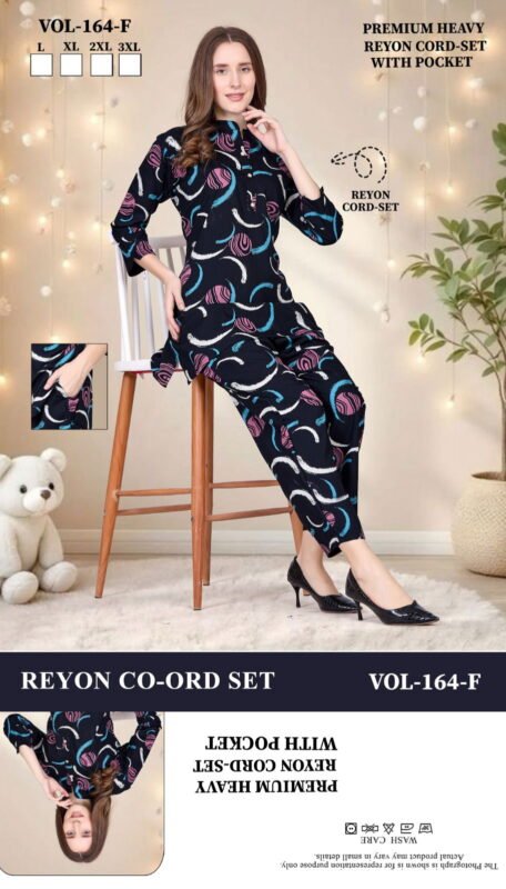 Launching Summer Special JC 164 F Heavy Rayon Printed Night Co Ord Set Wholesale 2026