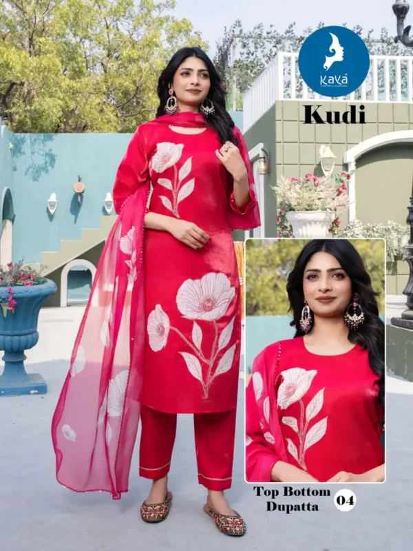 Stylish Kaya Kudi Roman Glass Casual Wear Kurti Pant And Dupatta Collection Wholesale 2026