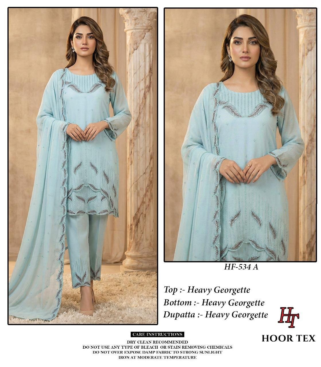 Hoor Tex HF 534 A to D Heavy Georgette With Zarkan Work Readymade Collection Wholesale 9 Stylish Hoor Tex HF 534 A to D Heavy Georgette With Zarkan Work Readymade Collection Wholesale 2026