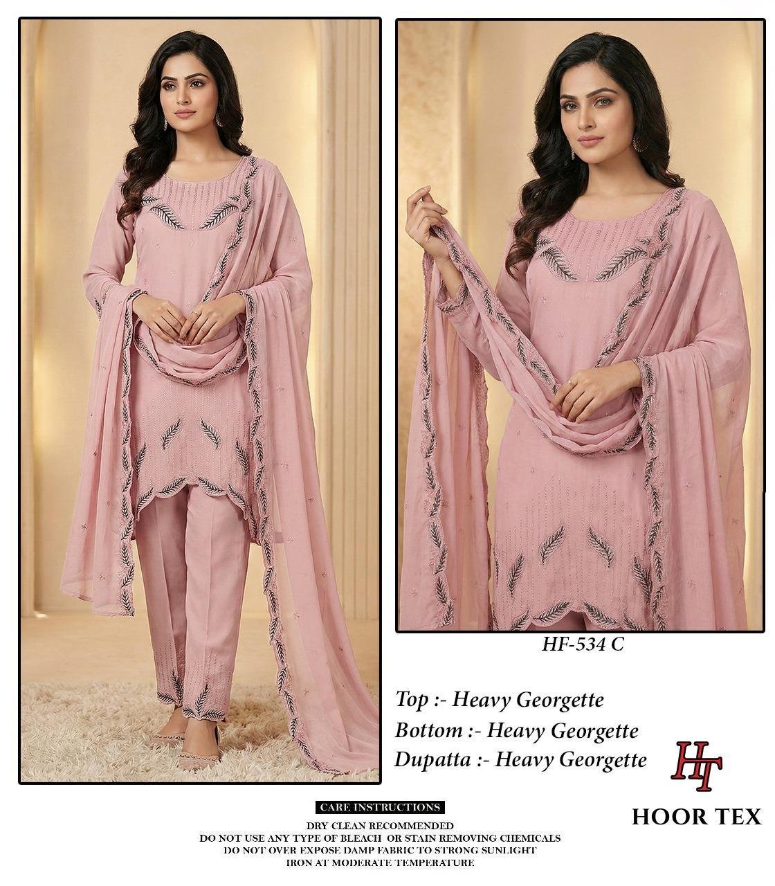 Hoor Tex HF 534 A to D Heavy Georgette With Zarkan Work Readymade Collection Wholesale 7 Stylish Hoor Tex HF 534 A to D Heavy Georgette With Zarkan Work Readymade Collection Wholesale 2026