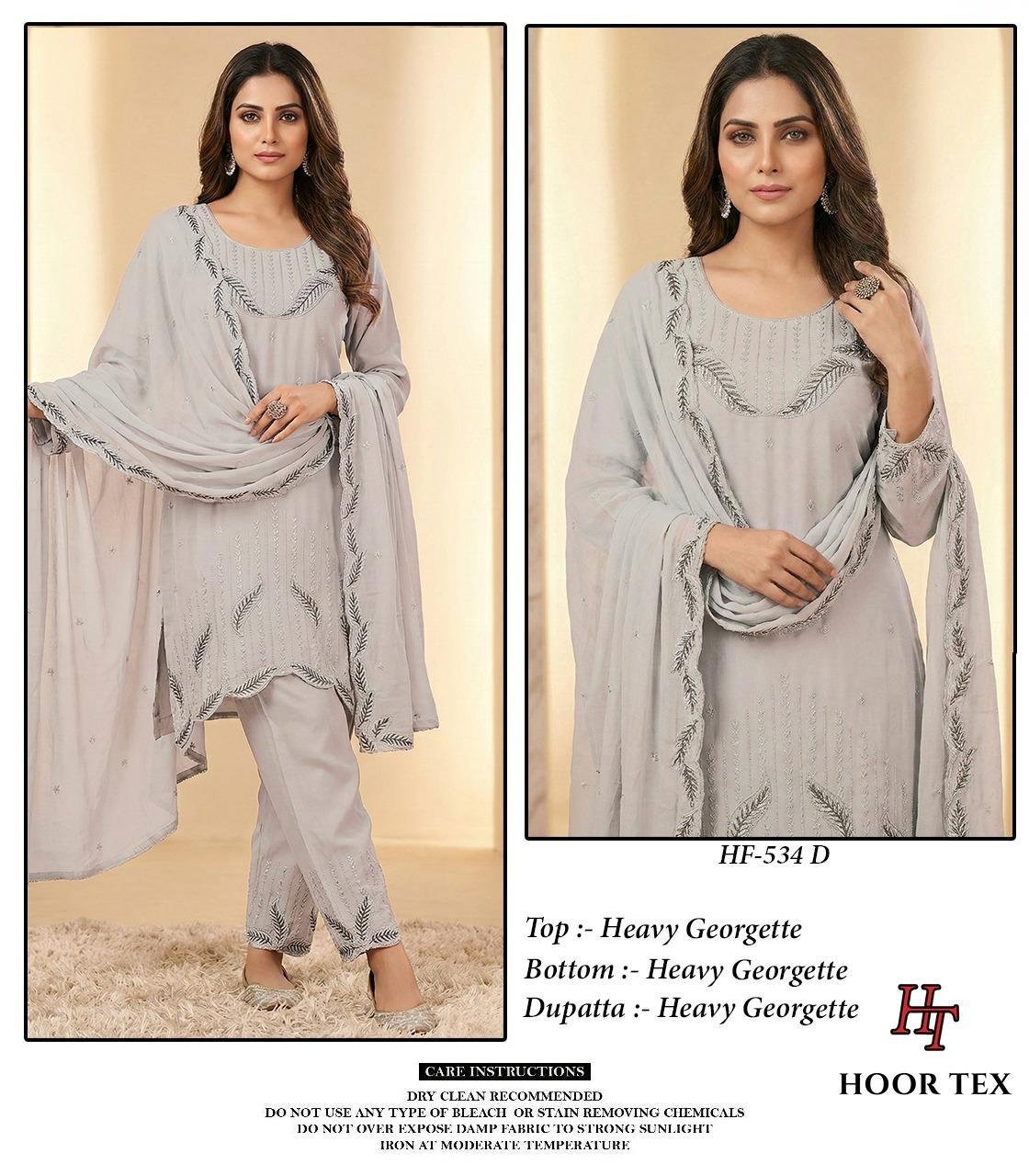 Hoor Tex HF 534 A to D Heavy Georgette With Zarkan Work Readymade Collection Wholesale 6 Stylish Hoor Tex HF 534 A to D Heavy Georgette With Zarkan Work Readymade Collection Wholesale 2026