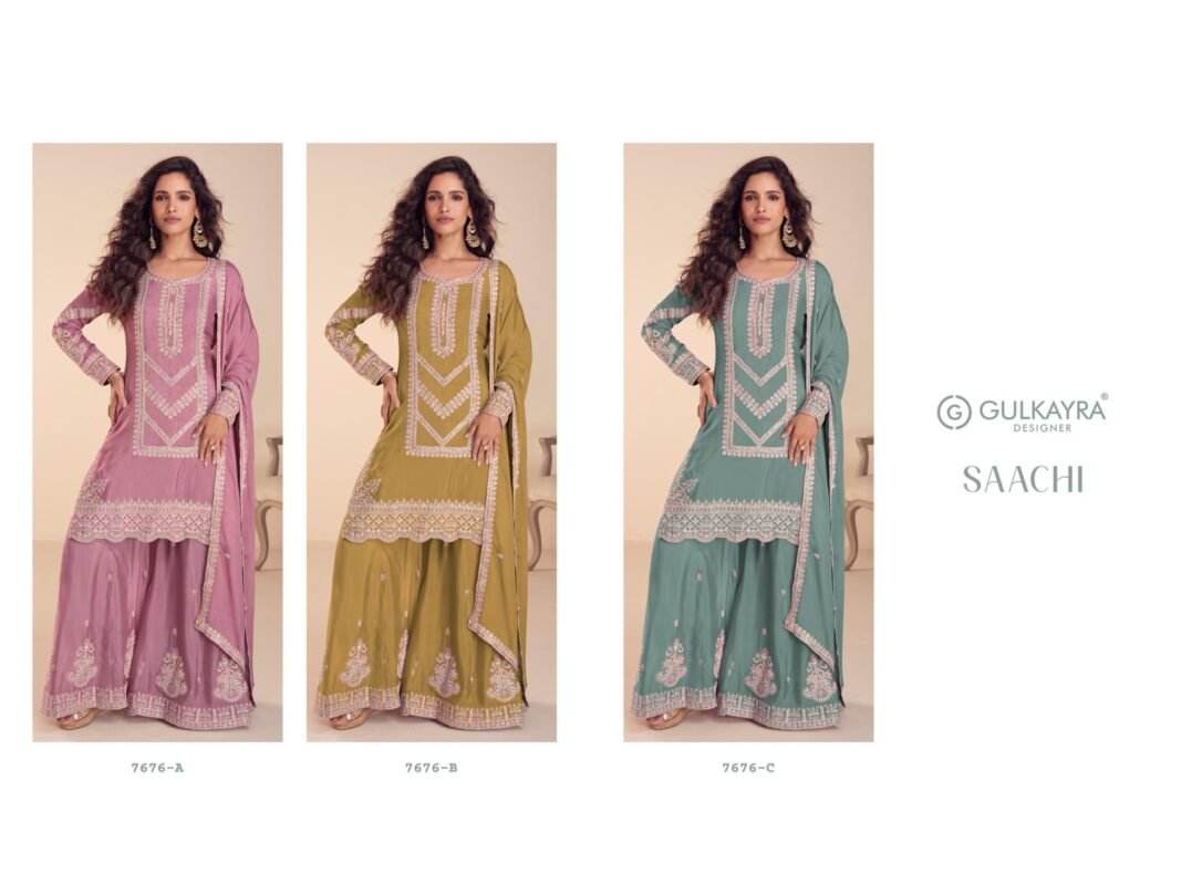 Buy Gulkayra Saachi Real Chinon Embroidery Salwar Kameez Wholesale 2026