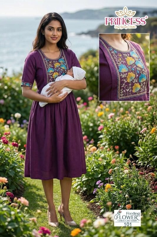 Latest Princess Feeding Flower Barline Kurti Collection Wholesale 2026 5 Latest Princess Feeding Flower Barline Kurti Collection Wholesale 2026