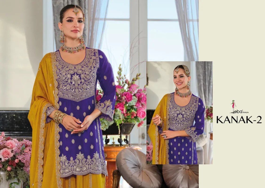 Beautiful Eba Kanak Vol 2 Chinon With Embroidery Work Designer Salwar Kameez Wholesale 2026