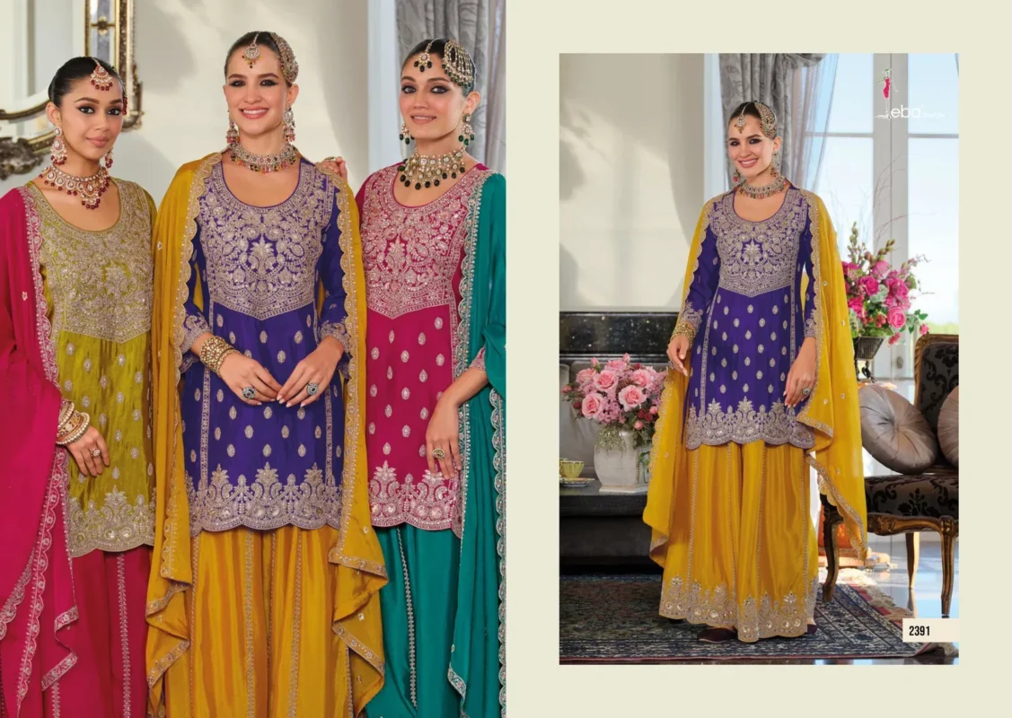 Beautiful Eba Kanak Vol 2 Chinon With Embroidery Work Designer Salwar Kameez Wholesale 2026