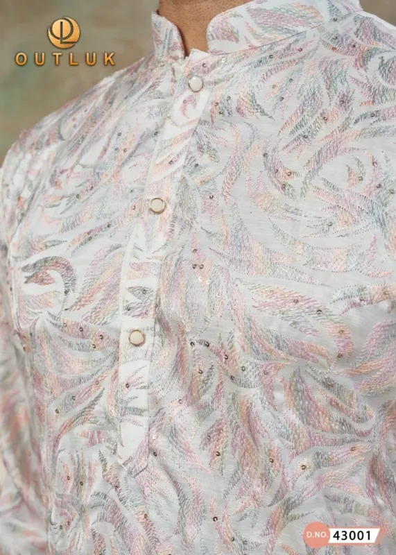 Stylish Outluk Wedding Vol 43 Silk Embroidery Work Kurta And Pajama Collection Wholesale 2026