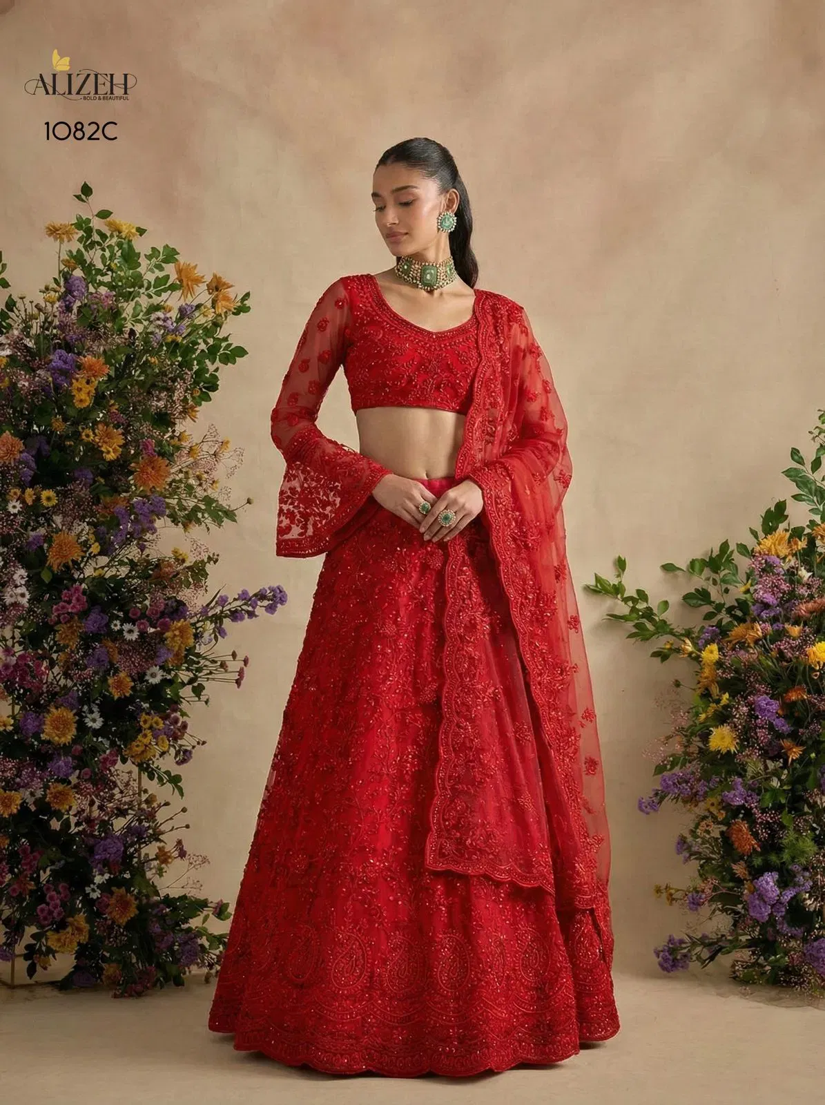Alizeh 1082 Colours Butterfly Net Designer Lehenga Choli Collection Wholesale 11 Beautiful Alizeh 1082 Colours Butterfly Net Designer Lehenga Choli Collection Wholesale 2026