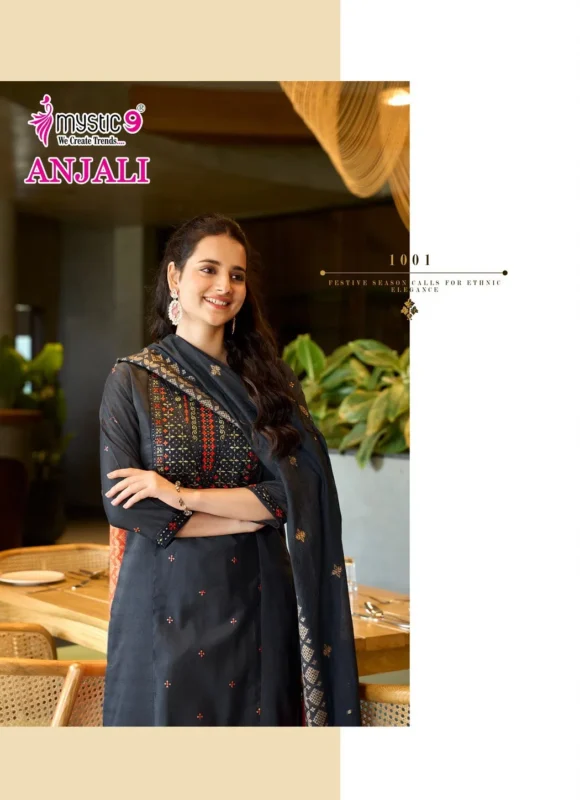 Buy Mystic 9 Anjali vol 1 Premium Gadhval Dobby Top With Bottom And Dupatta Collection Wholesale 2026