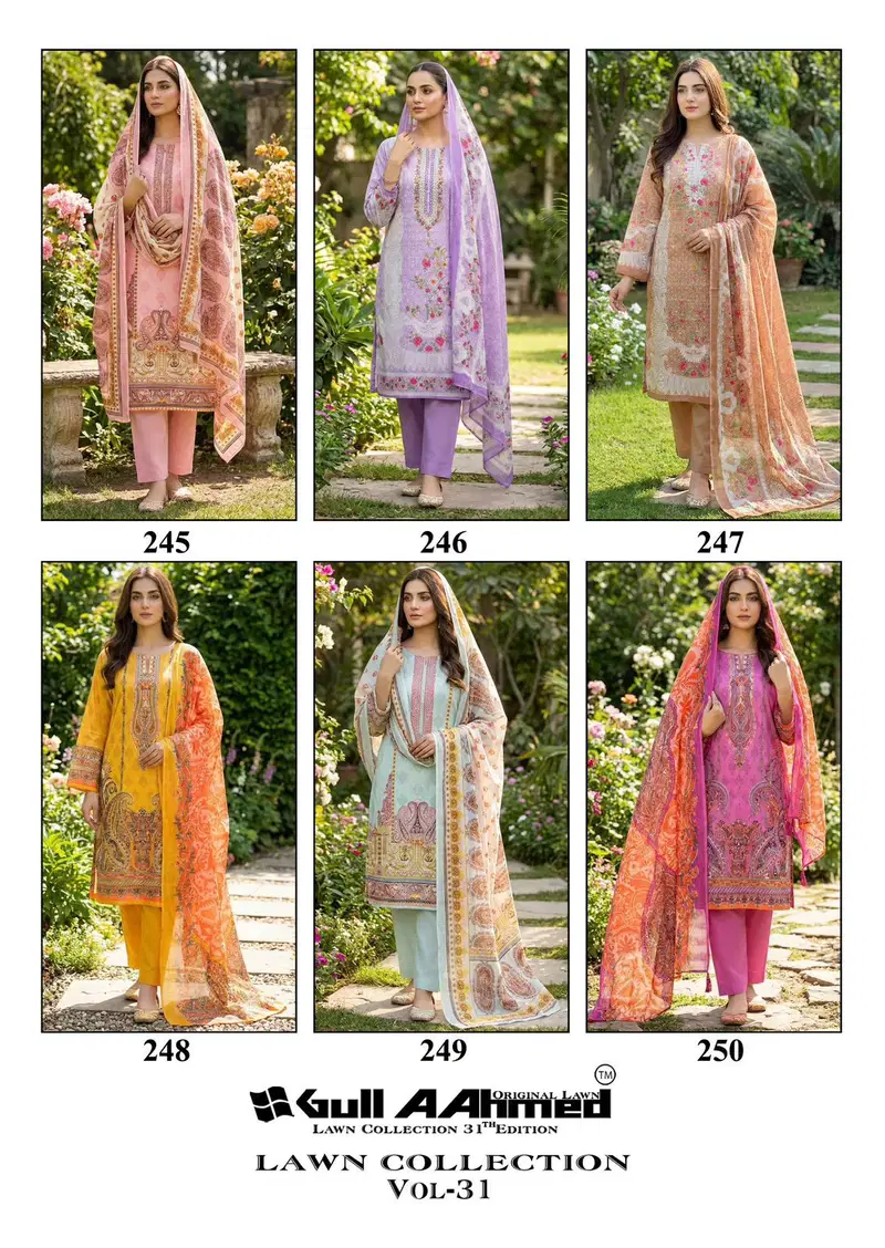 Gull A Ahmed Vol 31 Cambric Cotton Dress Material Collection Wholesale 10 Latest Gull A Ahmed Vol 31 Cambric Cotton Dress Material Collection Wholesale 2026