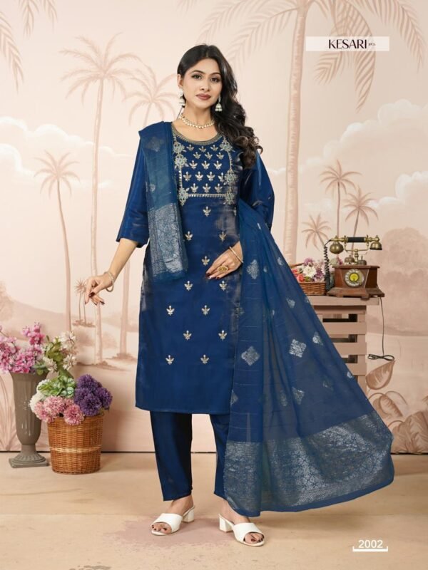 Latest Dnp Kesari Heavy Glass Roman With Lining Top With Bottom And Dupatta Collection Wholesale 2026