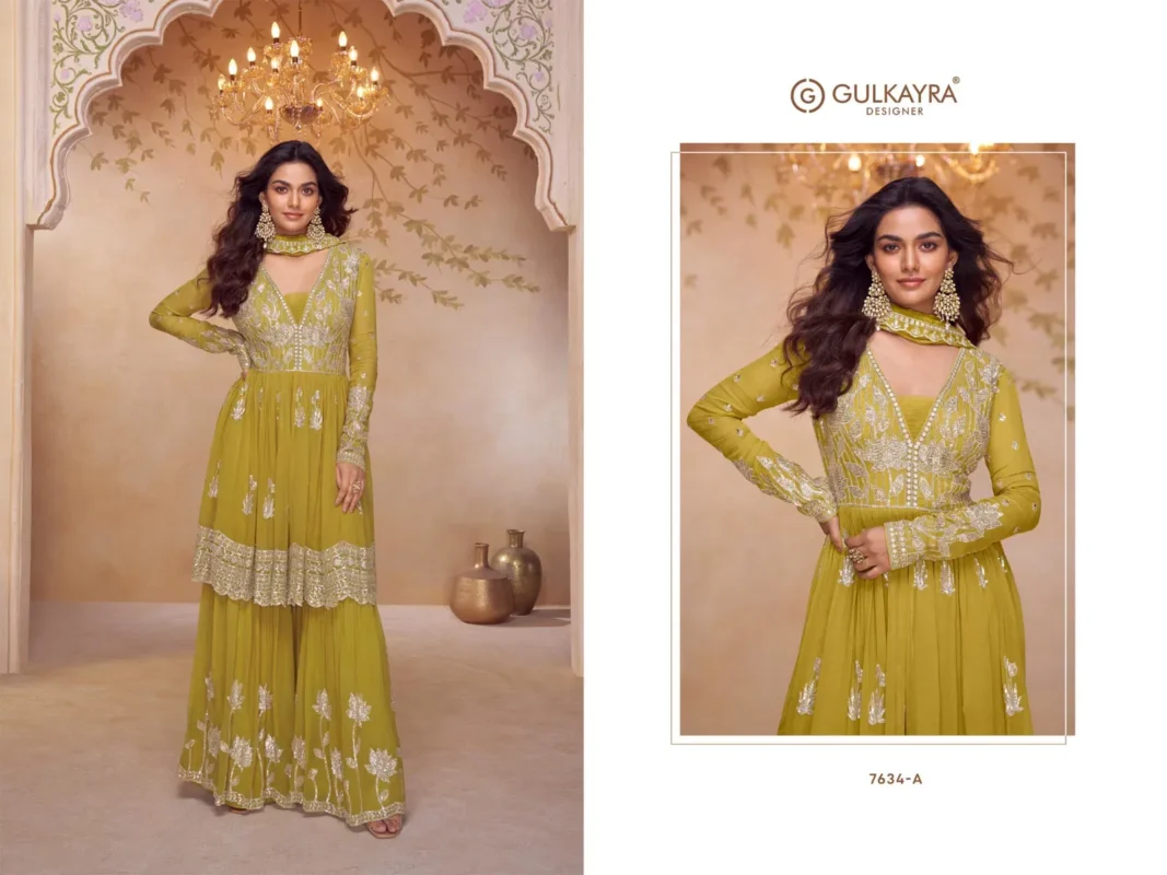 Launching Gulkayra Heer Chinon With Embroidery Work Designer Salwar Kameez Collection Wholesale 2026