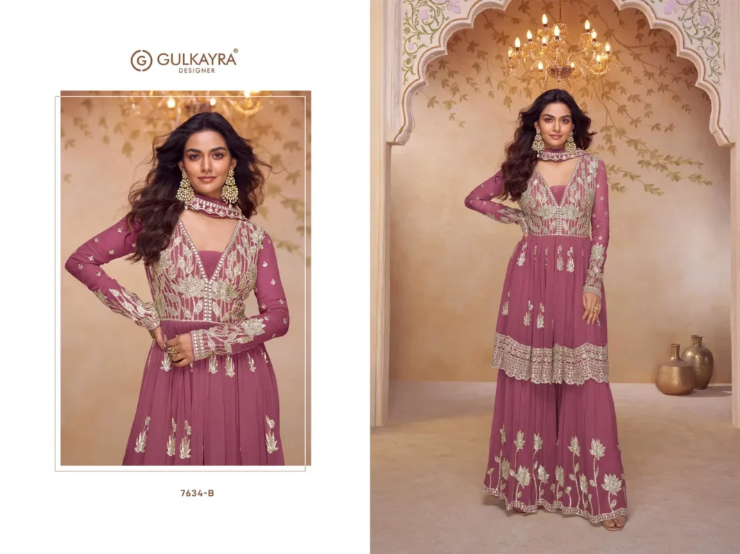 Launching Gulkayra Heer Chinon With Embroidery Work Designer Salwar Kameez Collection Wholesale 2026