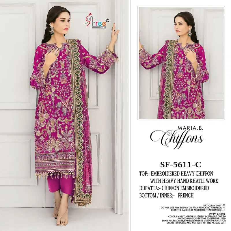 Shree Sf 5611 A To D Chiffon With Embroidered Work Pakistani Salwar Kameez Wholesale 6 Beautiful Shree Sf 5611 A To D Chiffon With Embroidered Work Pakistani Salwar Kameez Wholesale 2026