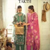 Hermitage Takth Cotton Satin Embroidered Dress Material Collection Wholesale