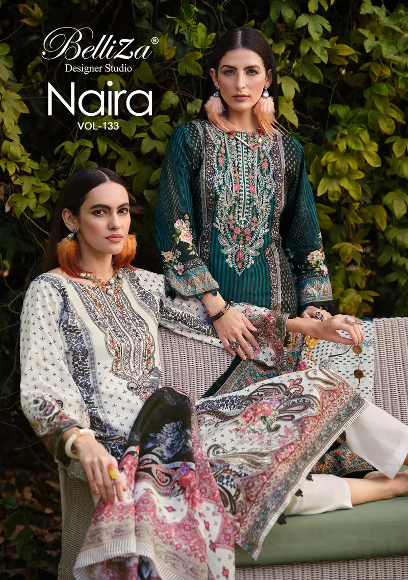 Belliza Naira Vol 133 Cotton Digital Prints Embroidery Dress Material Wholesale 3 Belliza Naira Vol 133 Cotton Digital Prints Embroidery Dress Material Wholesale