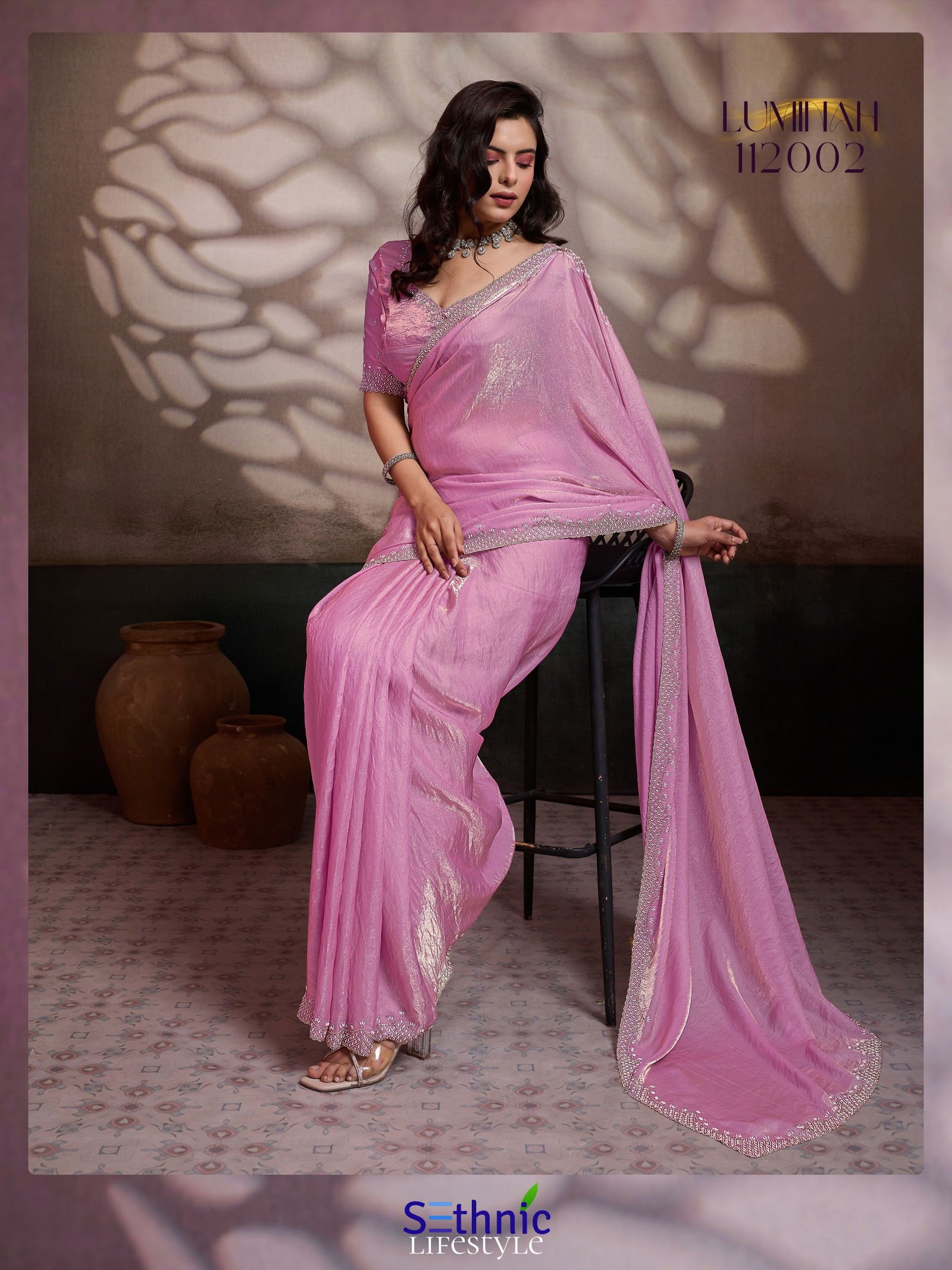 Sethnic Luminah Velvet Satin With Zarkan Border Party Wear Saree Collection Wholesale 10 Launching Sethnic Luminah Velvet Satin With Zarkan Border Party Wear Saree Collection Wholesale 2026