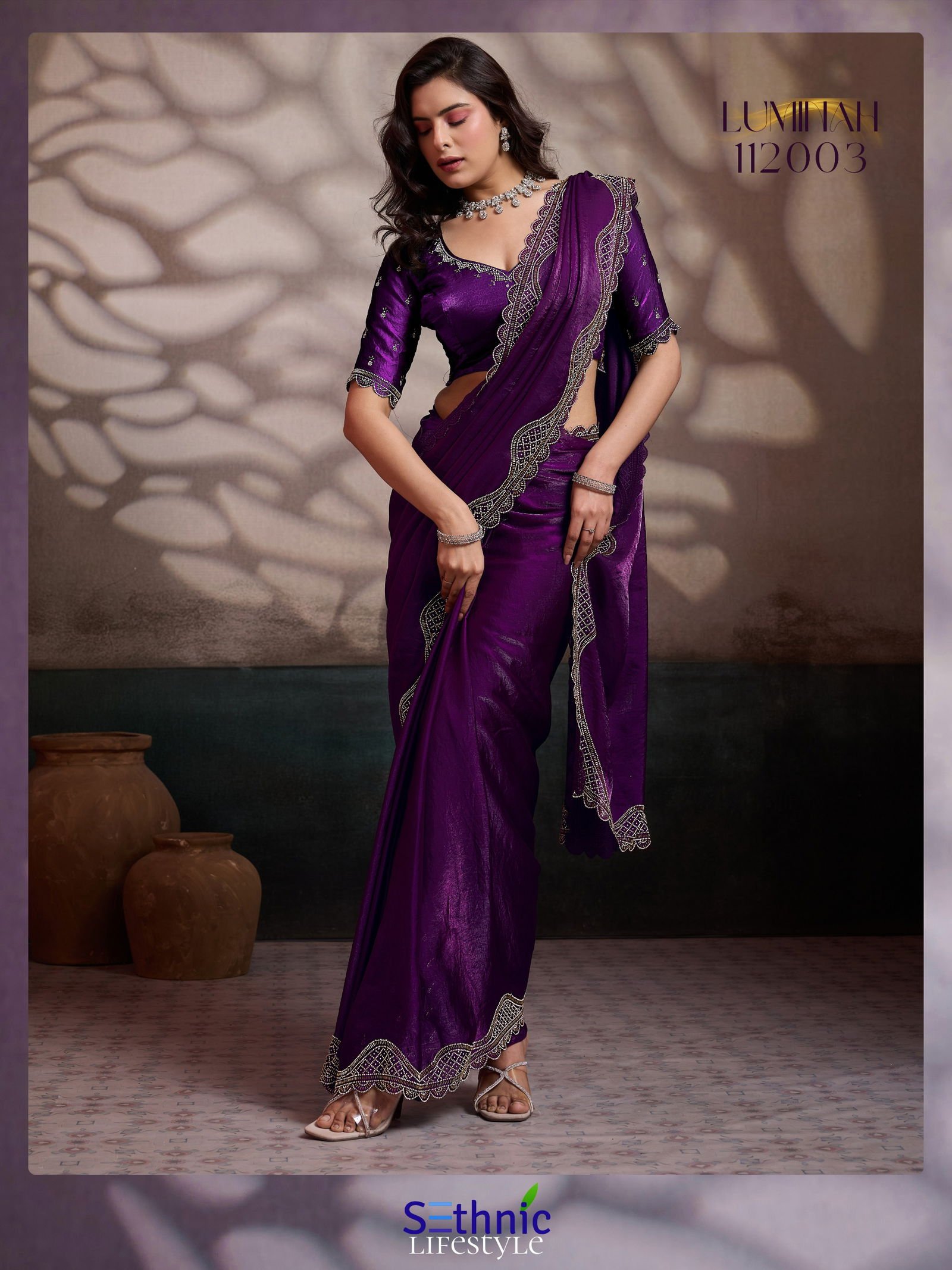 Sethnic Luminah Velvet Satin With Zarkan Border Party Wear Saree Collection Wholesale 13 Launching Sethnic Luminah Velvet Satin With Zarkan Border Party Wear Saree Collection Wholesale 2026