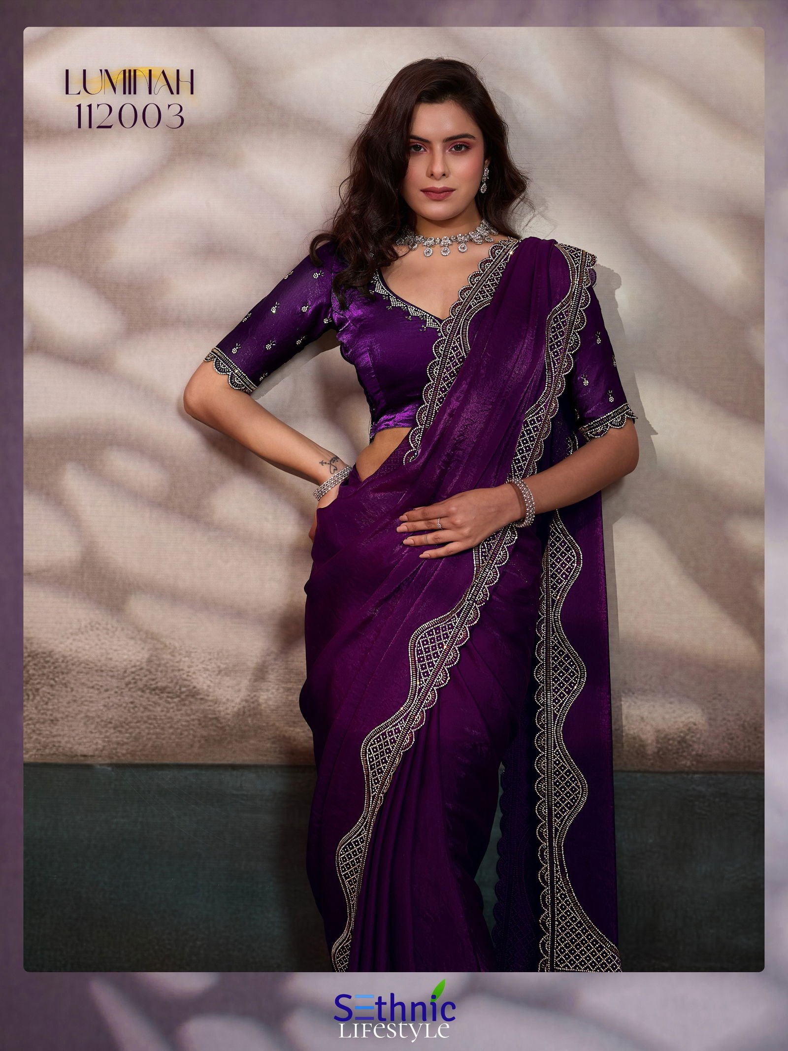 Sethnic Luminah Velvet Satin With Zarkan Border Party Wear Saree Collection Wholesale 17 Launching Sethnic Luminah Velvet Satin With Zarkan Border Party Wear Saree Collection Wholesale 2026