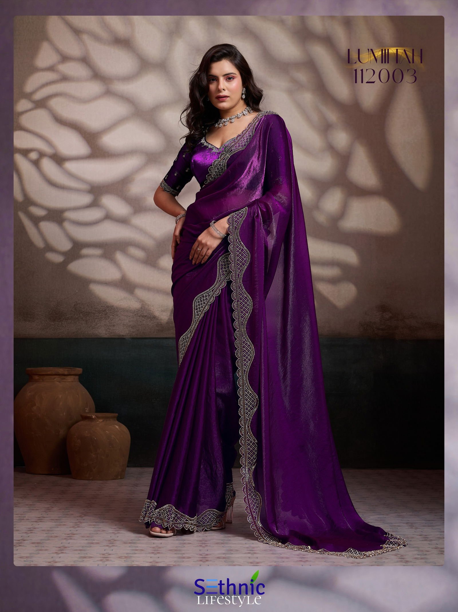 Sethnic Luminah Velvet Satin With Zarkan Border Party Wear Saree Collection Wholesale 18 Launching Sethnic Luminah Velvet Satin With Zarkan Border Party Wear Saree Collection Wholesale 2026