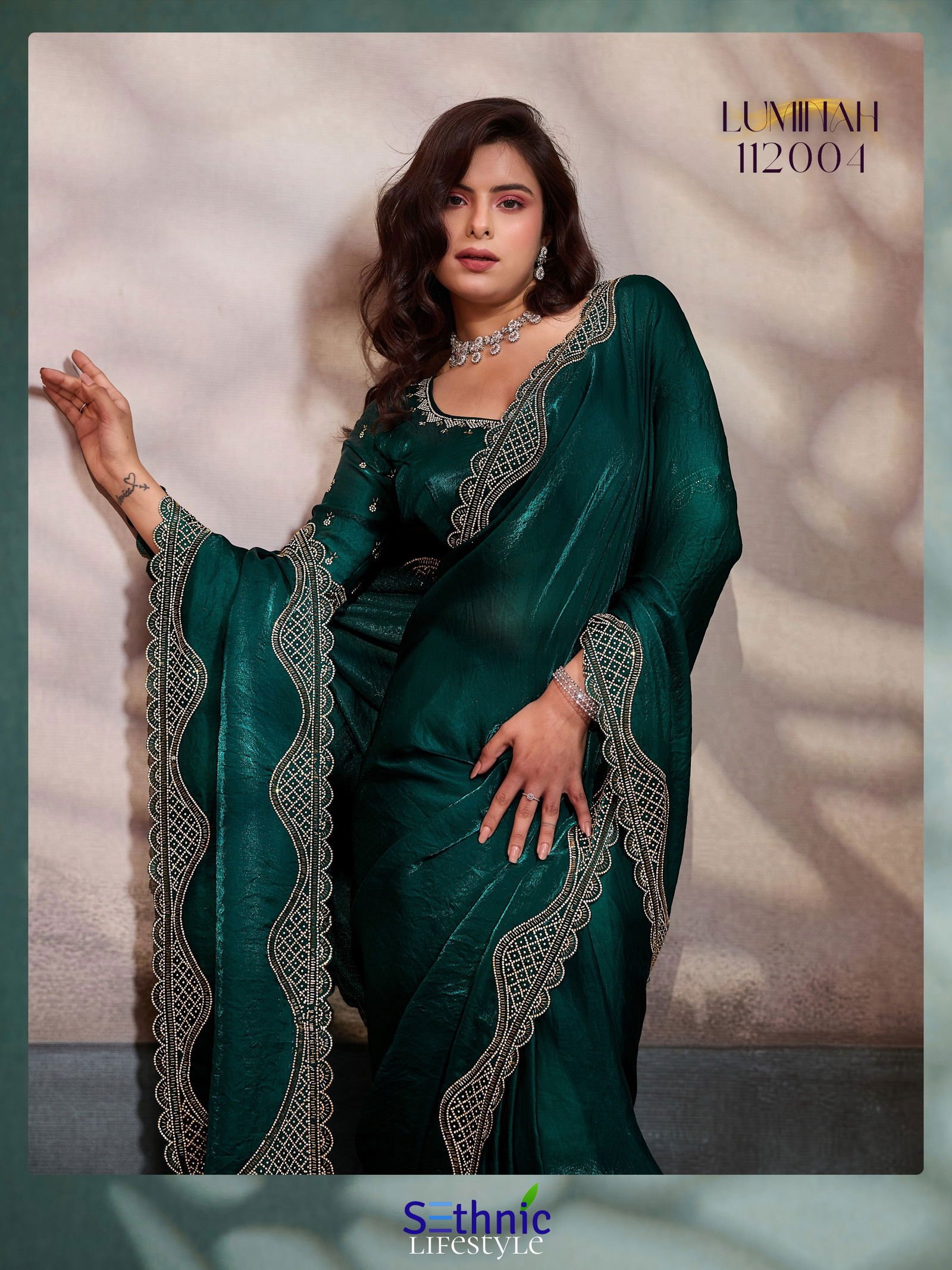Sethnic Luminah Velvet Satin With Zarkan Border Party Wear Saree Collection Wholesale 19 Launching Sethnic Luminah Velvet Satin With Zarkan Border Party Wear Saree Collection Wholesale 2026