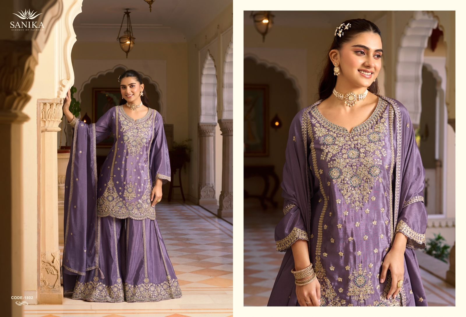 Sanika Pehar Chinon Silk Embroidery Top Plazzo With Dupatta Wholesale 5 Launching Sanika Pehar Chinon Silk Embroidery Top Plazzo With Dupatta Wholesale 2026