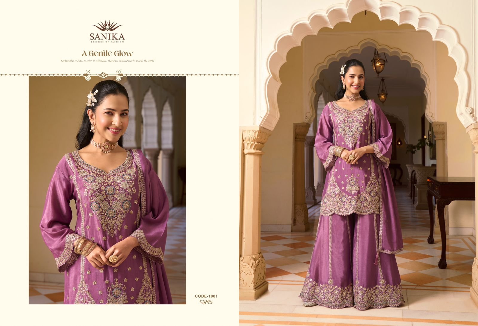 Sanika Pehar Chinon Silk Embroidery Top Plazzo With Dupatta Wholesale 6 Launching Sanika Pehar Chinon Silk Embroidery Top Plazzo With Dupatta Wholesale 2026