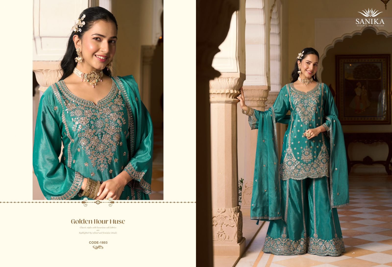 Sanika Pehar Chinon Silk Embroidery Top Plazzo With Dupatta Wholesale 8 Launching Sanika Pehar Chinon Silk Embroidery Top Plazzo With Dupatta Wholesale 2026