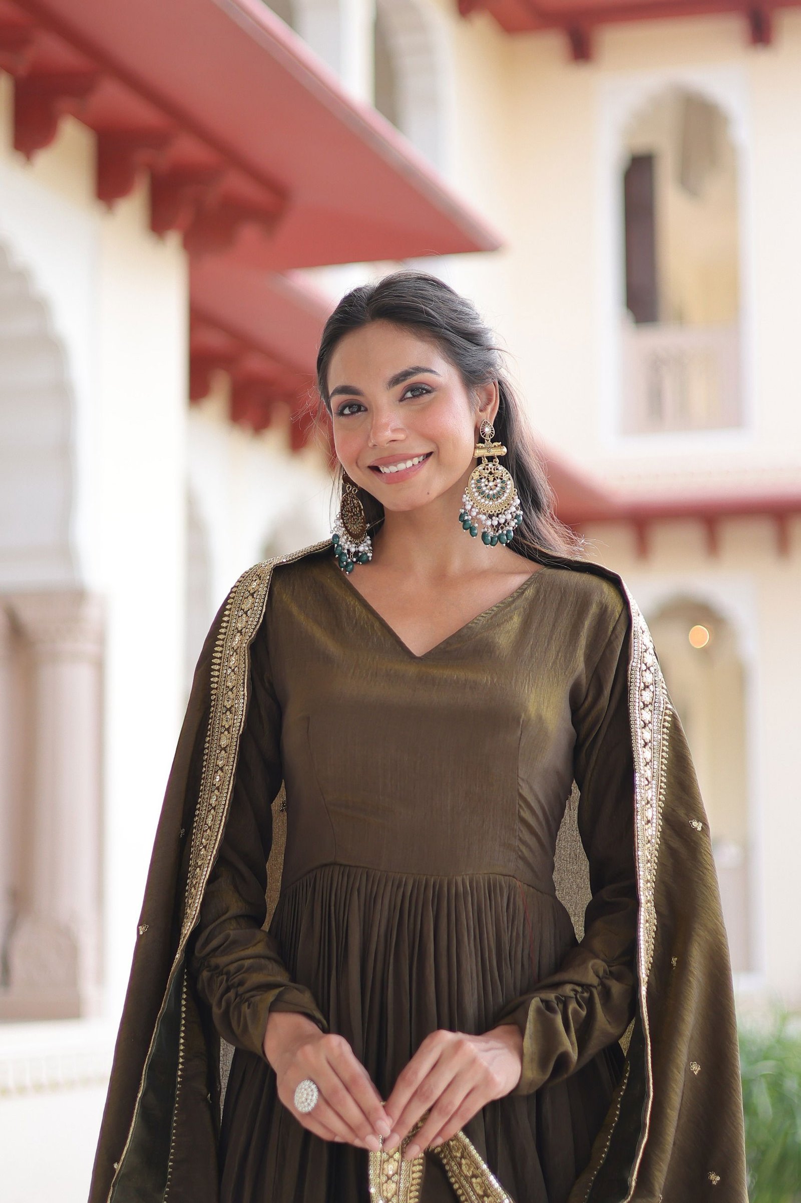 Lekha KA 1218 Vichitra Silk Sequins Embroidery Gown With Dupatta Wholesale 5 Stylish Lekha KA 1218 Vichitra Silk Sequins Embroidery Gown With Dupatta Wholesale 2026