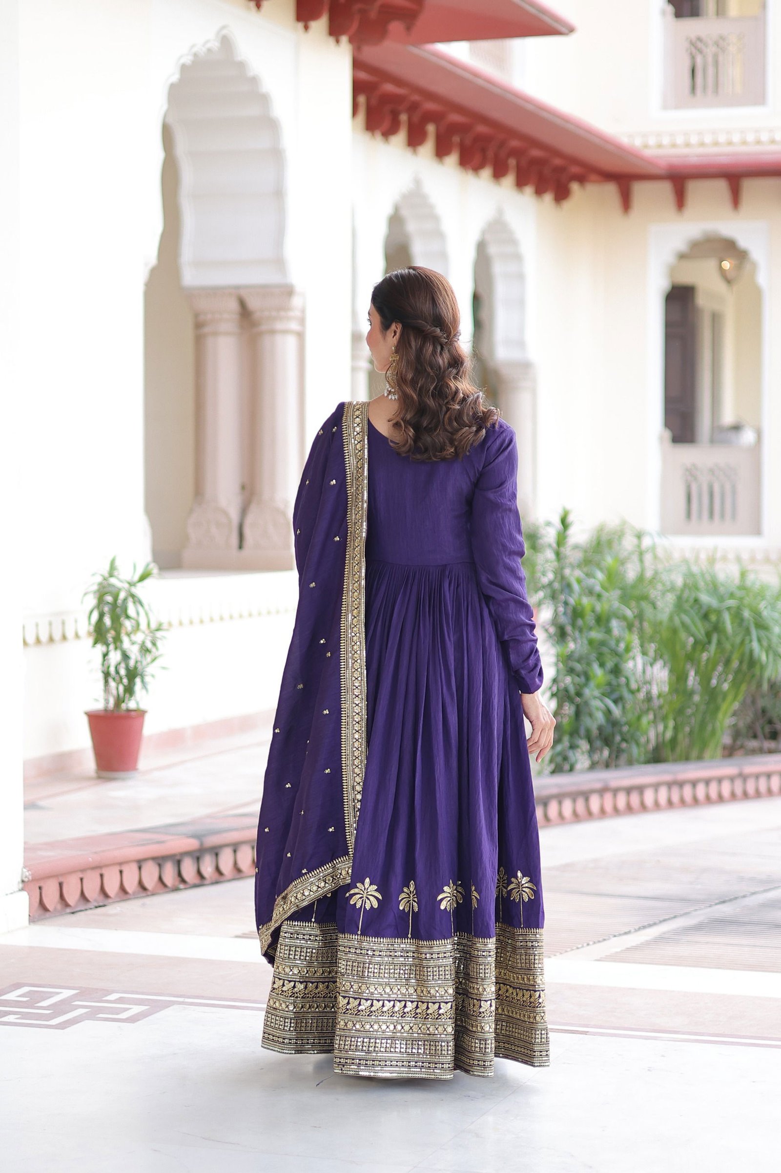 Lekha KA 1218 Vichitra Silk Sequins Embroidery Gown With Dupatta Wholesale 12 Stylish Lekha KA 1218 Vichitra Silk Sequins Embroidery Gown With Dupatta Wholesale 2026