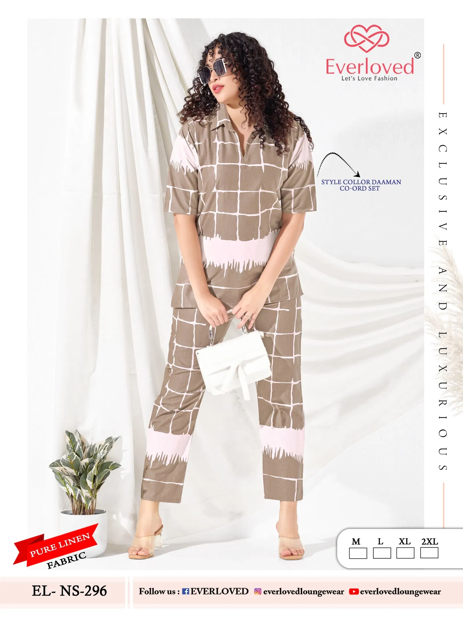 Dnp Everloved NS 296 Pure Linen Daaman co ord set Collection Wholesale